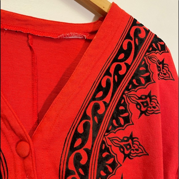 Size M Red Vintage Sweater Cardigan Circus Tamer Style - Picture 11 of 15